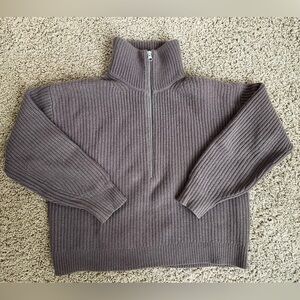 Everlane Felted Merino Half Zip Sweater
